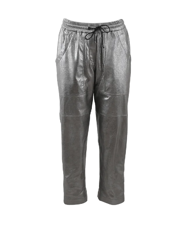 Time-Limited Offer Leather Metallic Pant