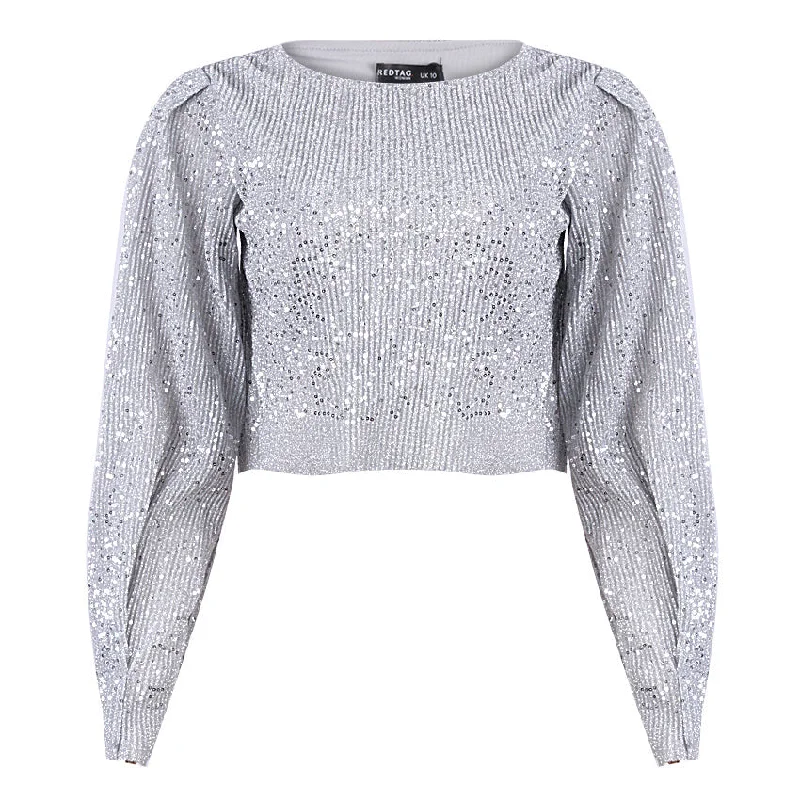 Big Discounts REDTAG Women's Silver Casual Blouses