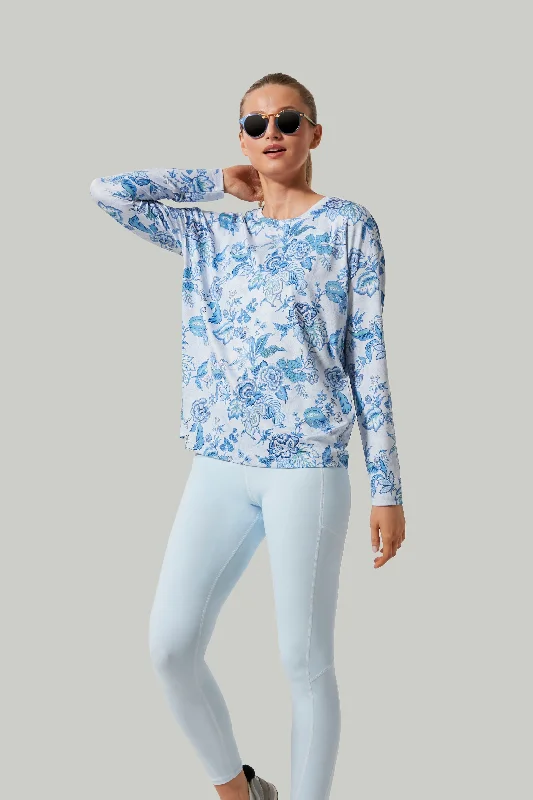 Overstock Heirloom Floral Long Sleeve Ryan Boyfriend Tee