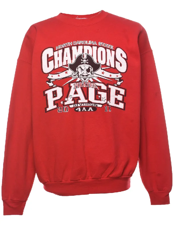 New Markdowns North Carolina State Pirates Printed Sweatshirt - L