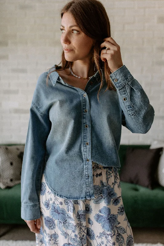 Time-Sensitive The Lora Denim Shirt by Heartloom