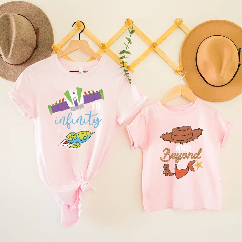 Weekend Special To Infinity & Beyond Matching Pink T-shirts