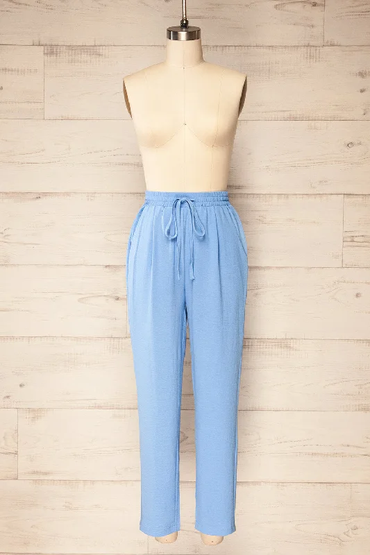 Online Only Alycia Blue | Flowy Straight-Leg Pants