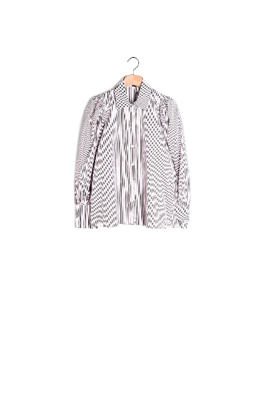 Weekend Specials to Delight Chemise rayée à manches volumineuses
