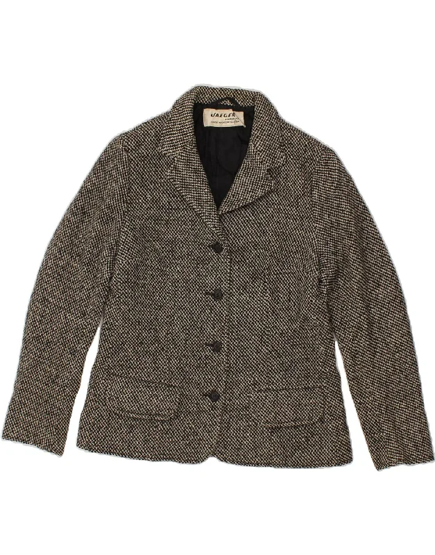 Price Drop JAEGER Womens 4 Button Blazer Jacket UK 14 Medium  Grey Wool