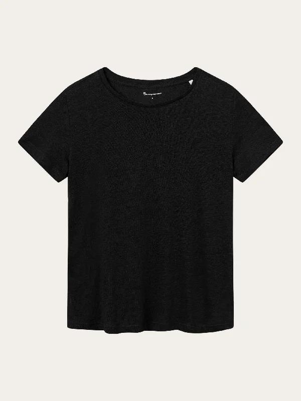 Today Only Reg linen t-shirt - Black Jet