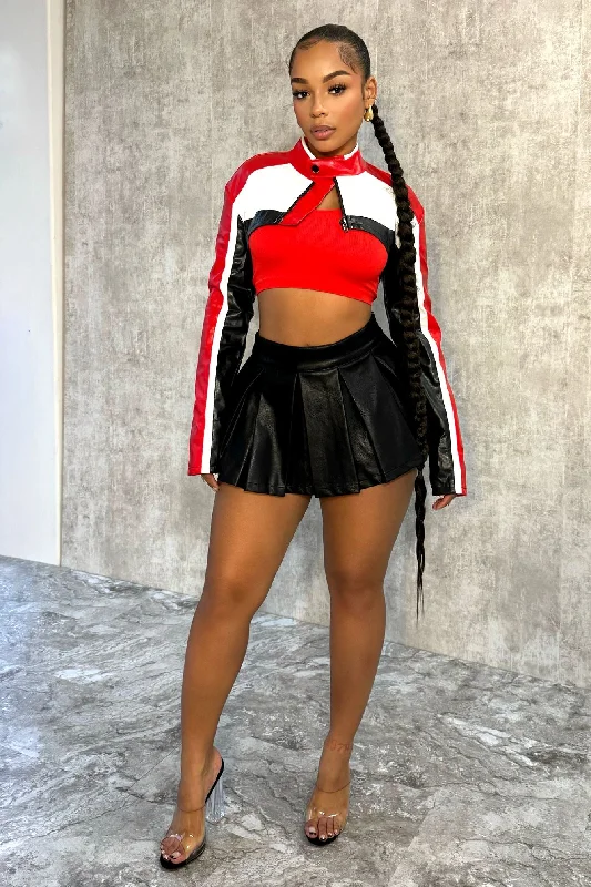 Big Discounts Go With Everything Faux Leather Mini Skirt