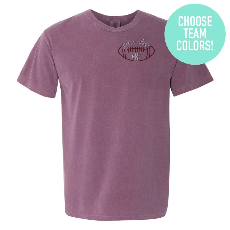 Special Discount Monogrammed Football Game Day T-Shirt