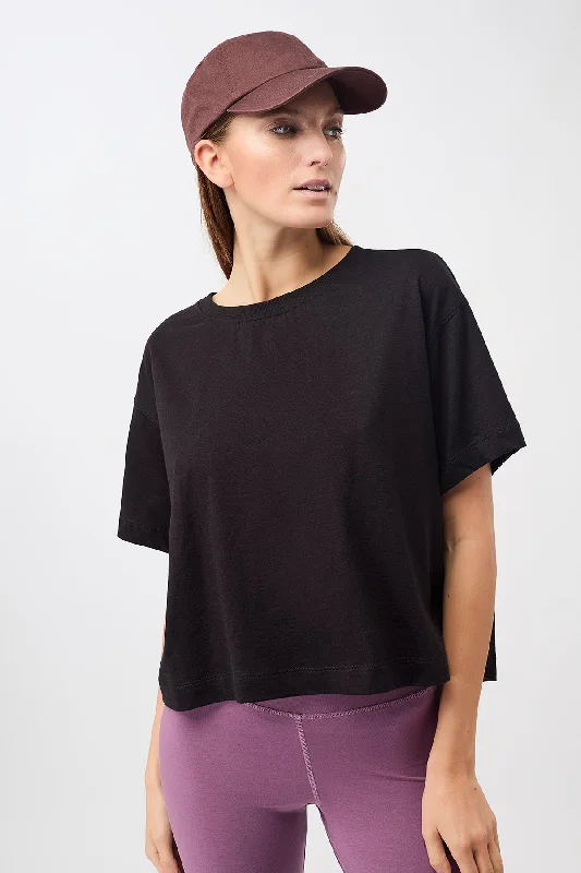 Weekend Bargains to Snag Boxy Tee (Black), GOTS