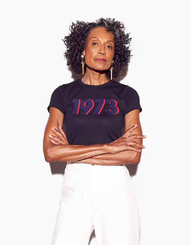 Weekend Bargains Galore 1973 Retro Affirmation Tee - Black