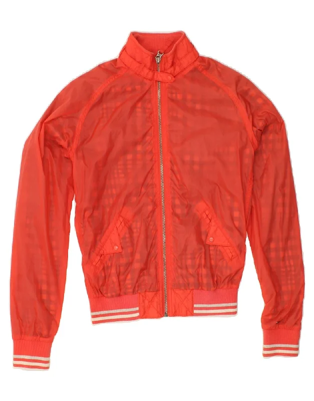 Year-End Clearance TOMMY HILFIGER Womens Bomber Jacket UK 6 XS Orange Nylon