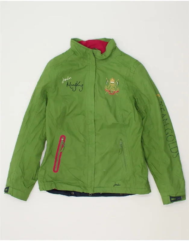 Mega Discount JOULES Womens Graphic Windbreaker Jacket UK 10 Small Green Polyester