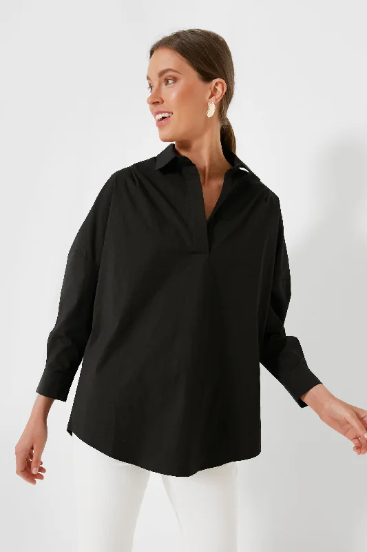 Price Drop Black Loudon Popover Shirt