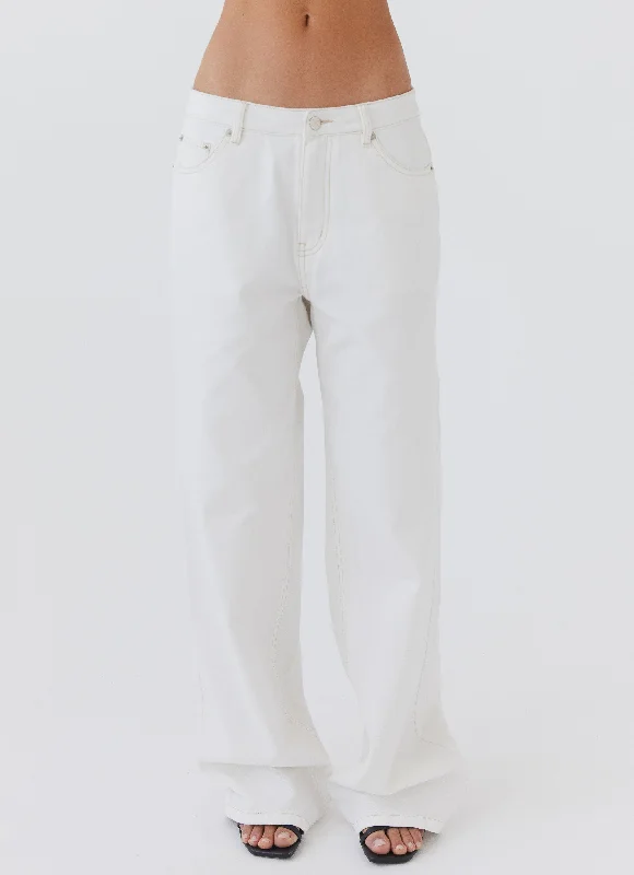 Online Exclusive Keanna Low Rise Denim Jeans - Ivory