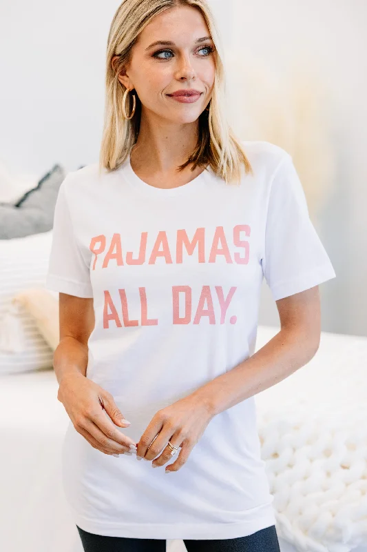 Closeout Pajamas All Day White Graphic Tee