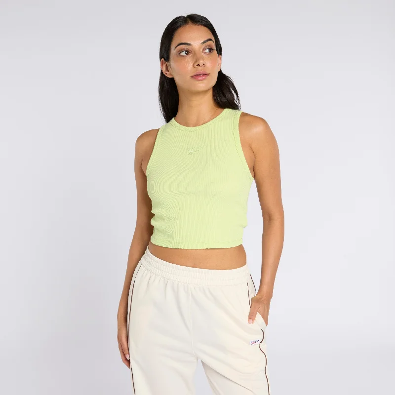 Final Clearance Ribbed Tank Astro Lime