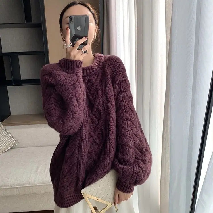 Low Price Vintage Twist Knitted Sweater