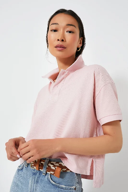 Deep Discounts Pink Pique Holmes Boyfriend Polo