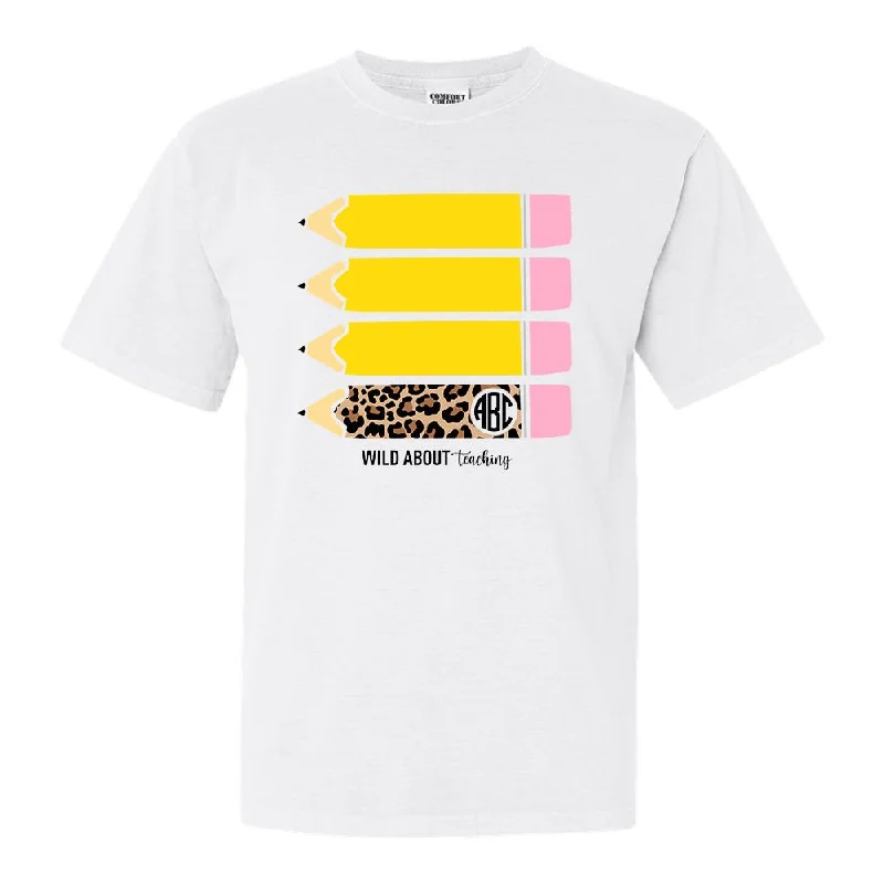 Great Bargain Monogrammed 'Wild About Teaching' T-Shirt