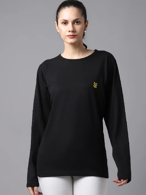 Exclusive Online Offer Vimal Jonney Cotton Black FullSleeve T-Shirt For Women