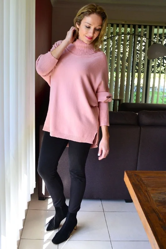 Super Deal Blush Pink Snuggle up Tunic Jumper