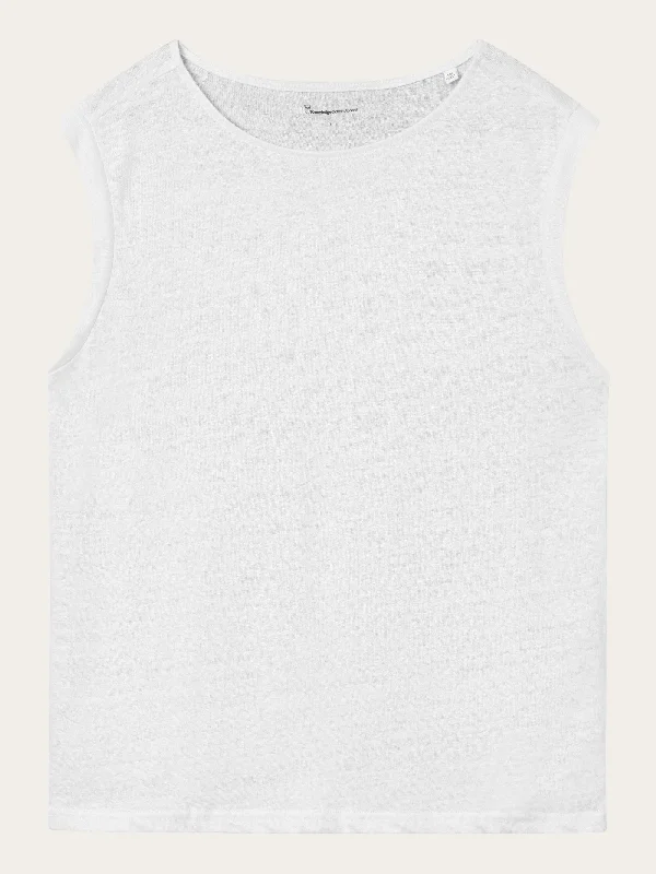 Hurry In Loose fold up linen t-shirt - Bright White