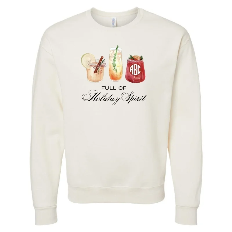 Markdowns Monogrammed 'Full Of Holiday Spirit' Crewneck Sweatshirt