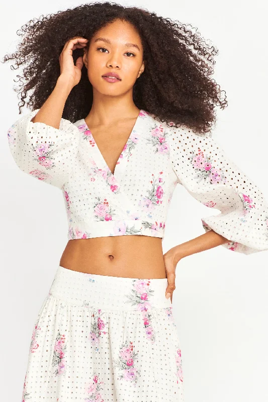 Exclusive Offers Kinza Crop Wrap Top