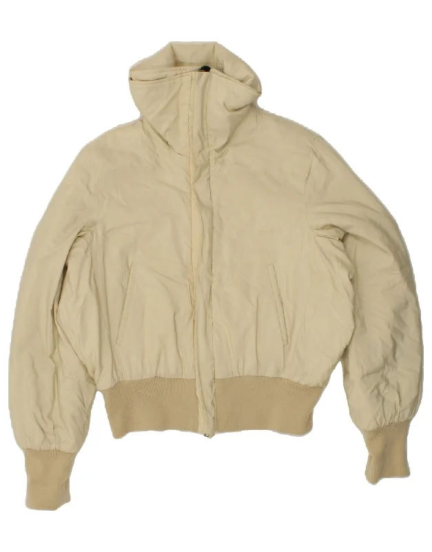 Sale Event KRIZIA JEANS Womens Padded Jacket UK 16 Large  Beige Polyester