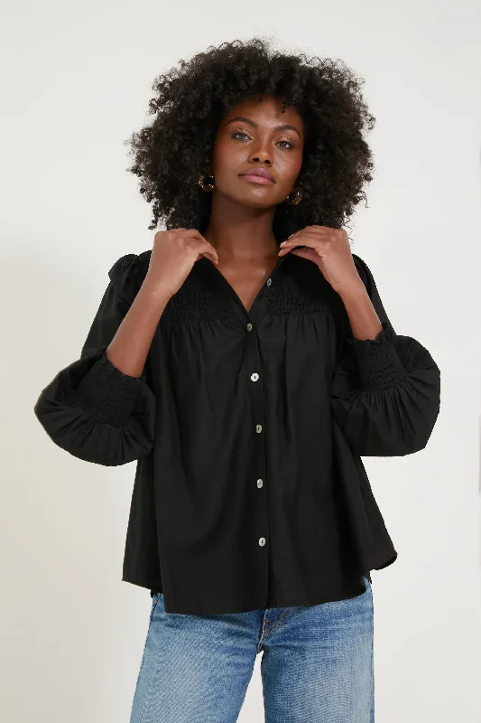 Limited Time Black Jaia Smocked Blouse