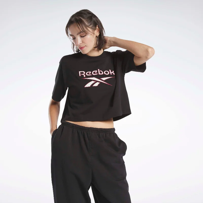 Weekend Offers That Thrill Reebok Classics Big Logo Cropped T-Shirt Black