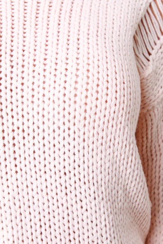 Can't Miss Ribbed Knit Distressed Sweater