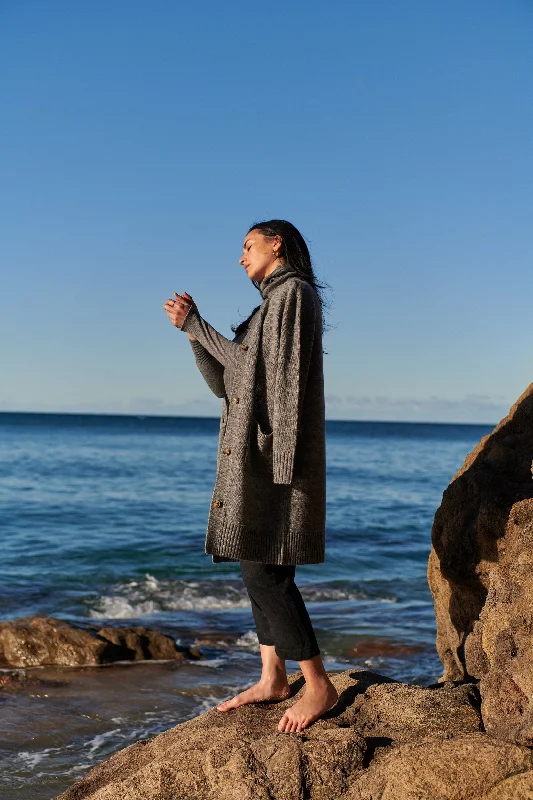 Savings Galore Charcoal Lottie Longline Cardigan