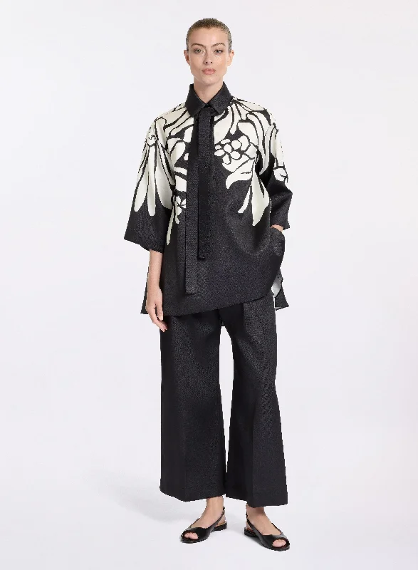 Clearance Items Printed Mikado Pants