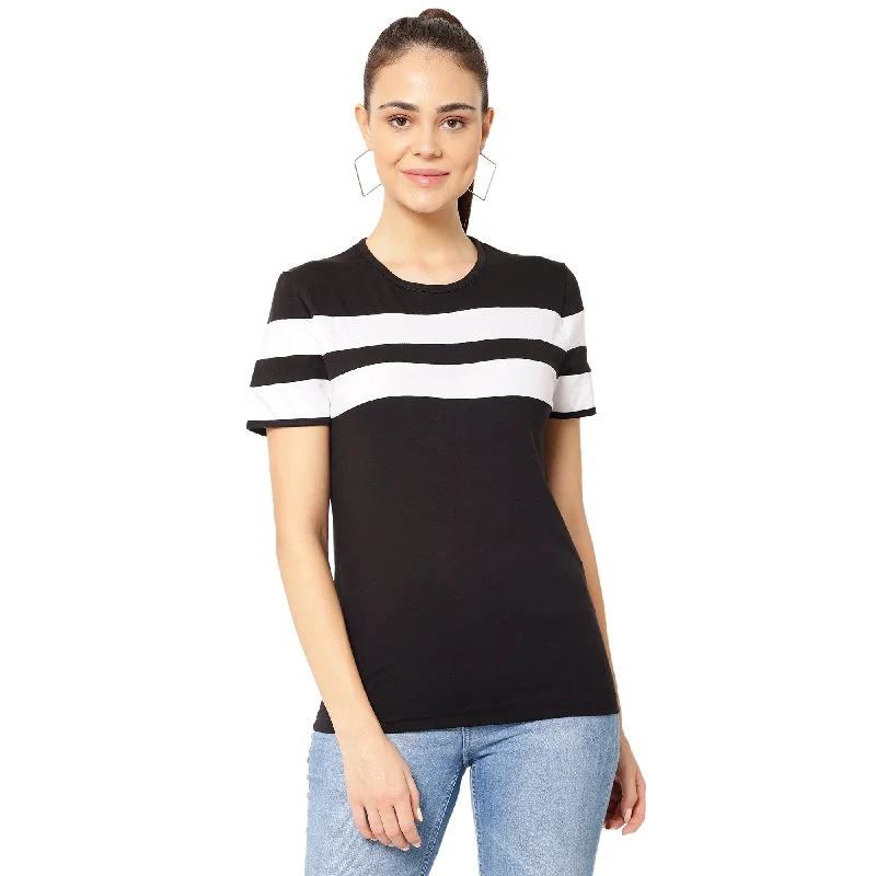 Value Deals Vimal Jonney Black Color T-shirt For Women
