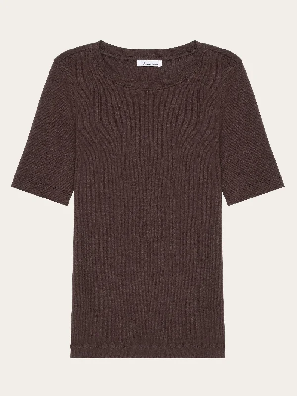 Price Drop Rib t-shirt - Chocolate Plum