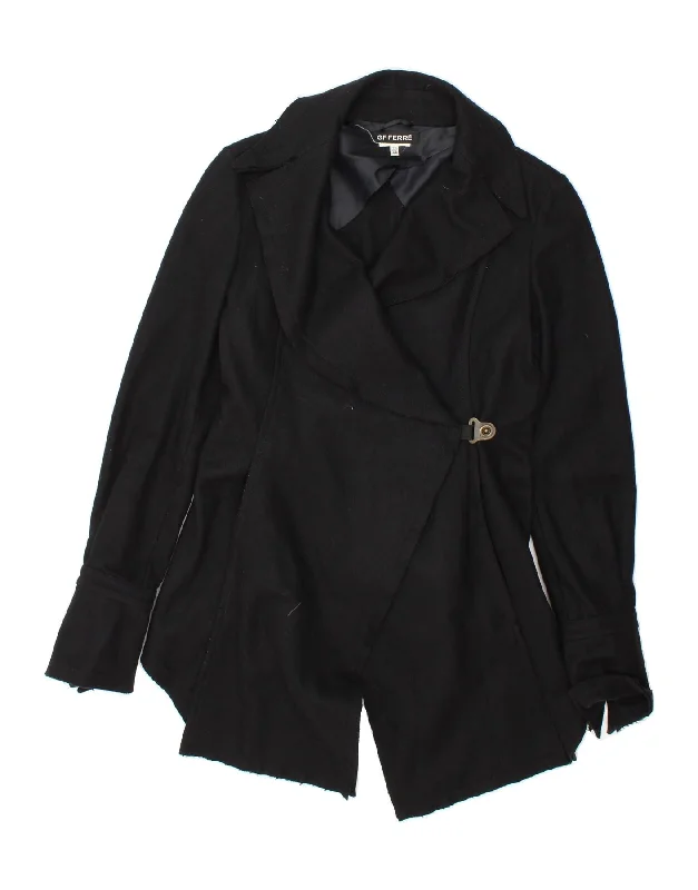 Final Clearance GF FERRE Womens Overcoat IT 44 Medium Black