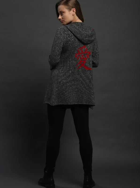 Instant Savings Love & Beautiful Contrast Stitched Hoodie