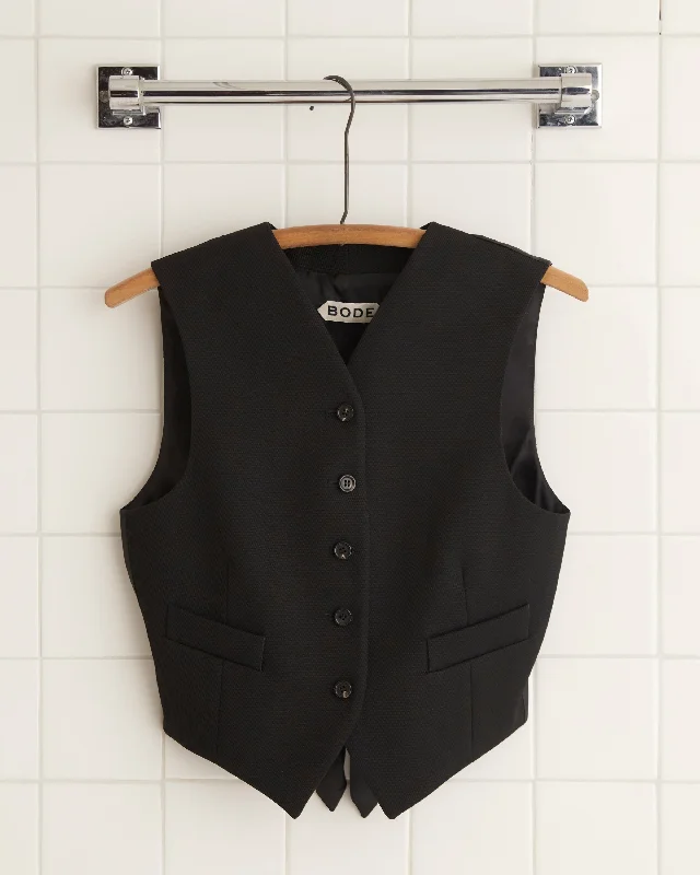 Price Rollback Riding Twill Waistcoat - Black