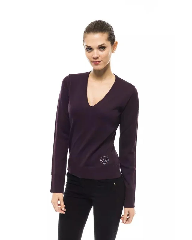 Great Bargain Montana Blu Women's Purple Wool Sweater - 42 IT