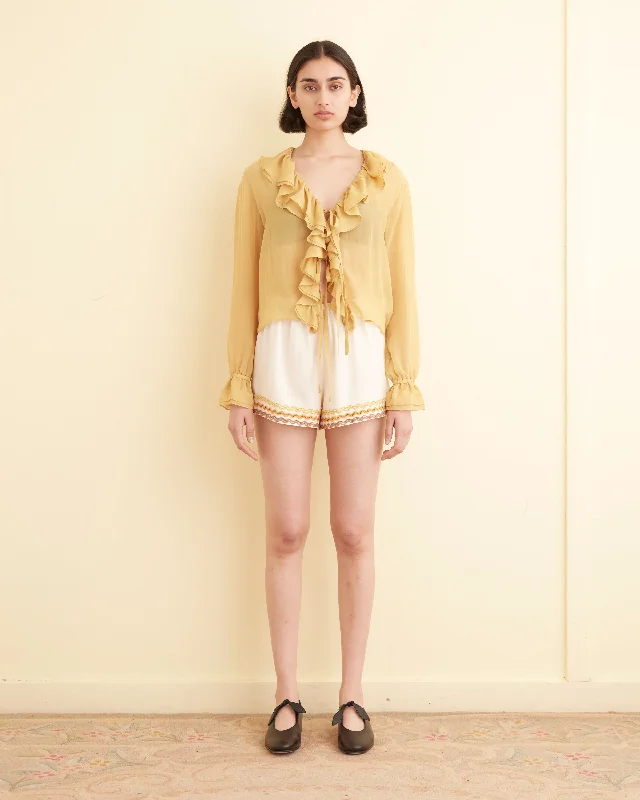 Weekend Specials to Enjoy Flounce Blouse - Ocre