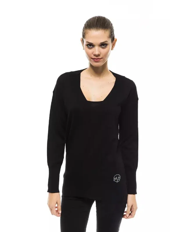 Overstock Sale Montana Blu Women's Black Wool Sweater - 42 IT