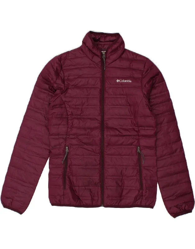 Weekend Savings Galore COLUMBIA Womens Padded Jacket UK 14 Medium Burgundy Polyester