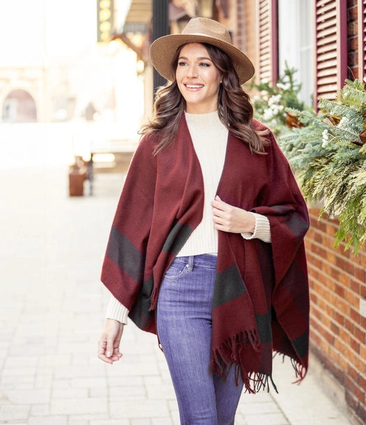 Super Deal Natalie Classic Plaid Wrap