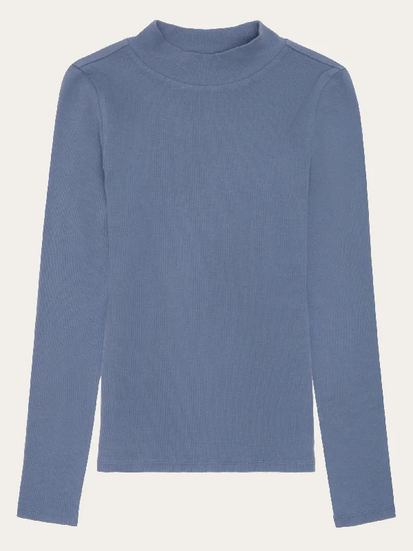 The Best Prices Rib high neck LS - Moonlight Blue