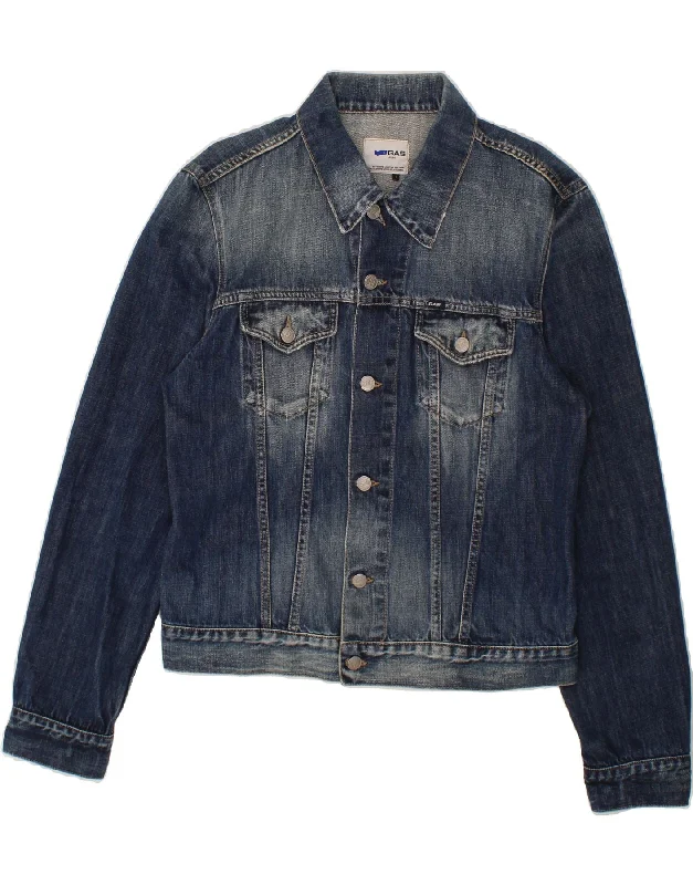Weekend Specials to Snag GAS Womens Denim Jacket UK 16 Large Navy Blue Cotton