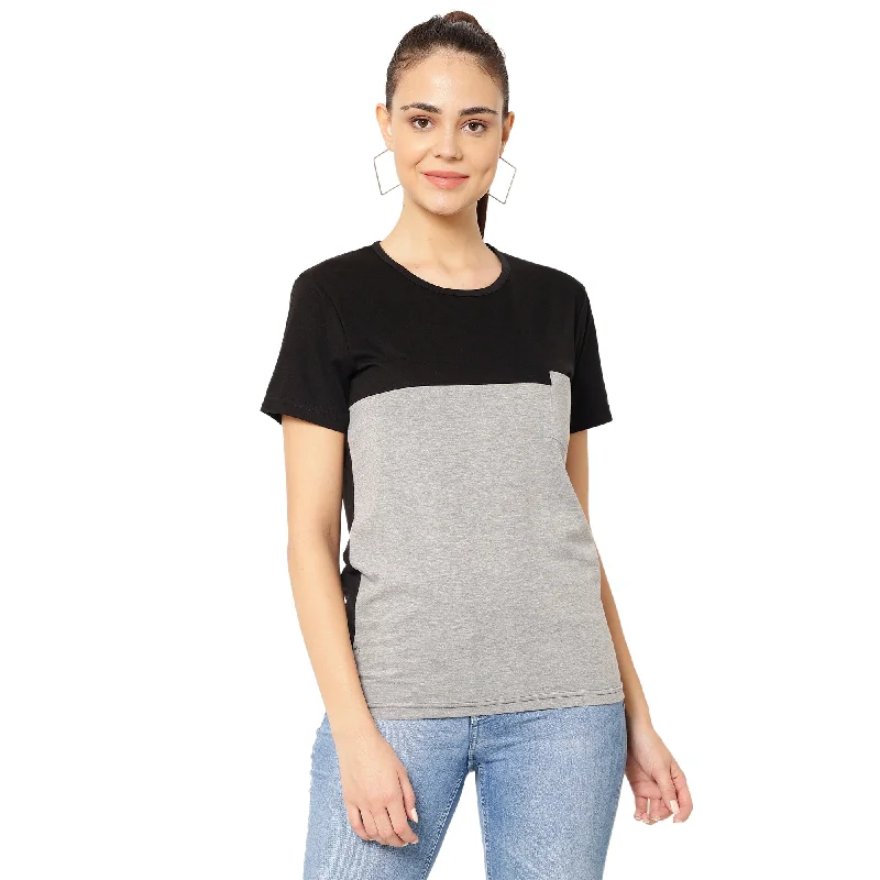 Quick Sale Vimal Jonney Grey Color T-shirt For Women