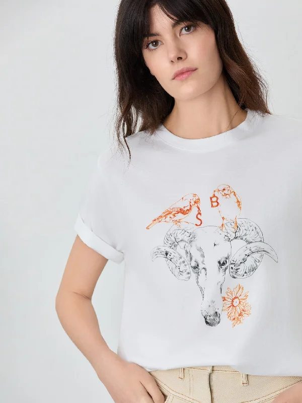 Shop and Save Regular Fit T-shirt In Organic Cotton With Aries Sign