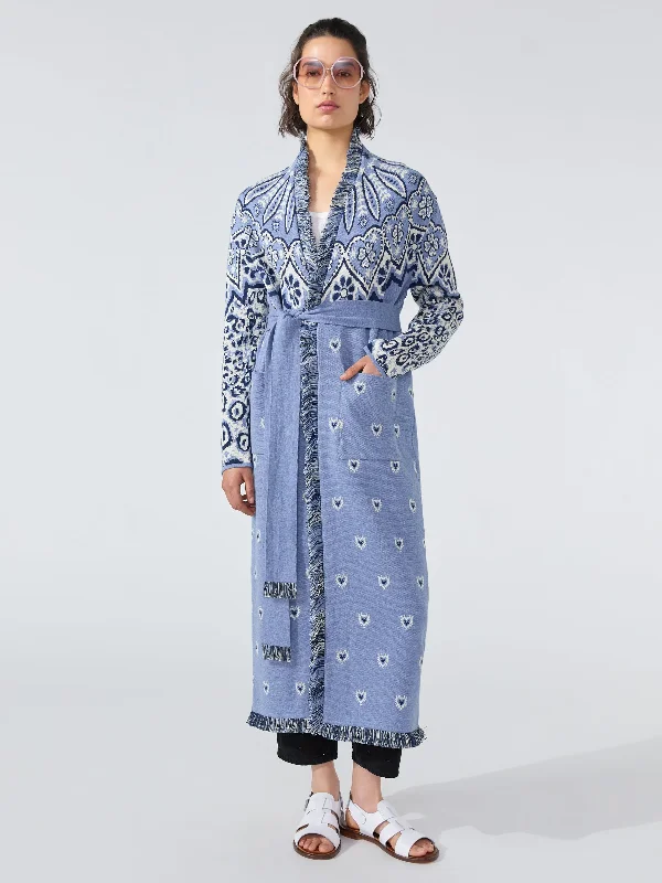 Overstock Dalton Cotton Jacquard Duster Blue