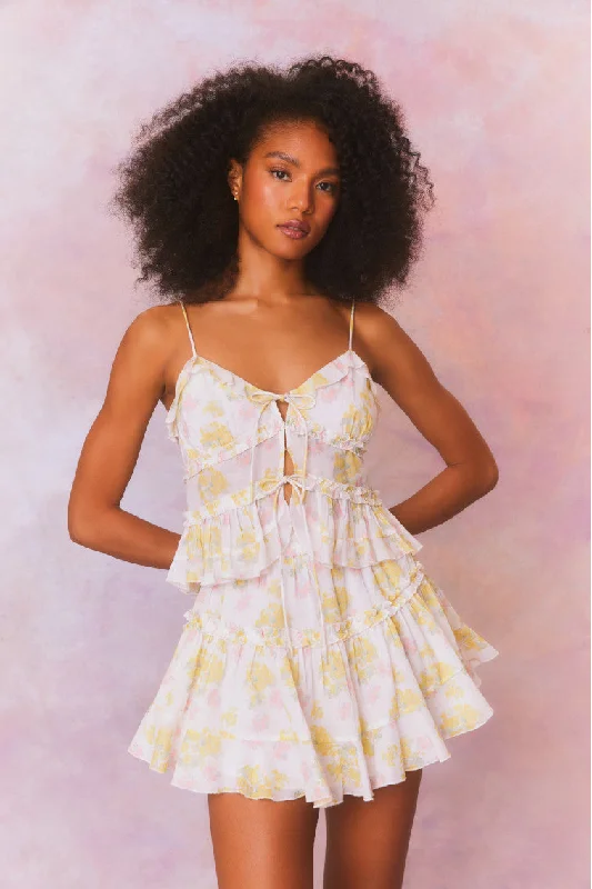 Extra Savings Lavetta Cotton Voile Dainty Tie Cami Top